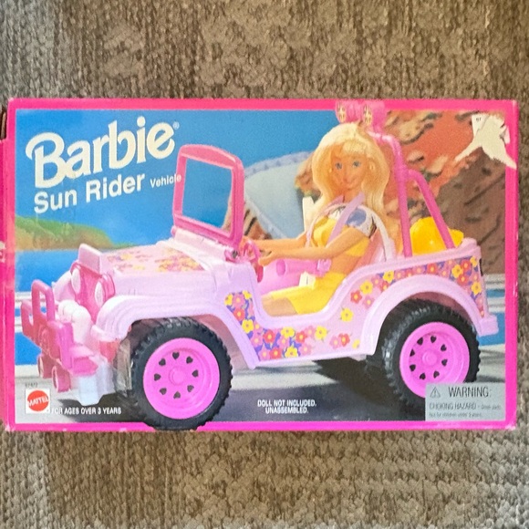 Barbie | Toys | Barbie Sun Rider Jeep Pink And Yellow | Poshmark